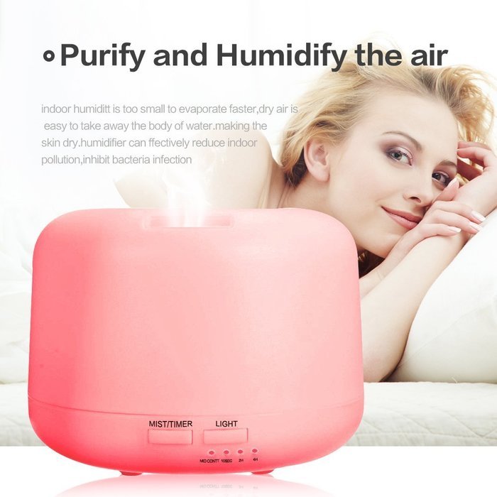300ml Cool Mist Humidifier Ultrasonic Aroma Essential Oil Diffuser for Office Home Bedroom Living Room Study Yoga... N5