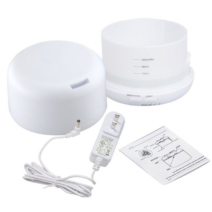 300ml Cool Mist Humidifier Ultrasonic Aroma Essential Oil Diffuser for Office Home Bedroom Living Room Study Yoga... N6