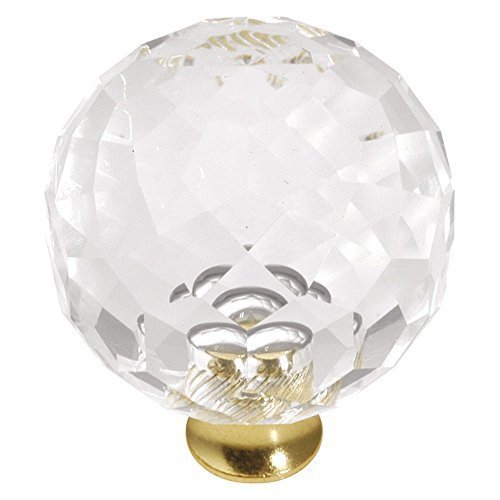 Hickory Hardware P35-CA3 1-3/8-Inch Crystal Palace Knob, Crysacrylic Polished Brass by Hickory Hardware