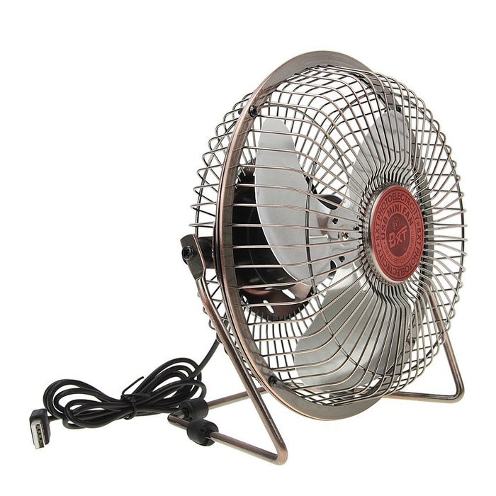 BXT 360 Degree Rotating USB Cooling Table Vintage Retro Metal Electric Home Office PC Laptop Desktop Portable... N30