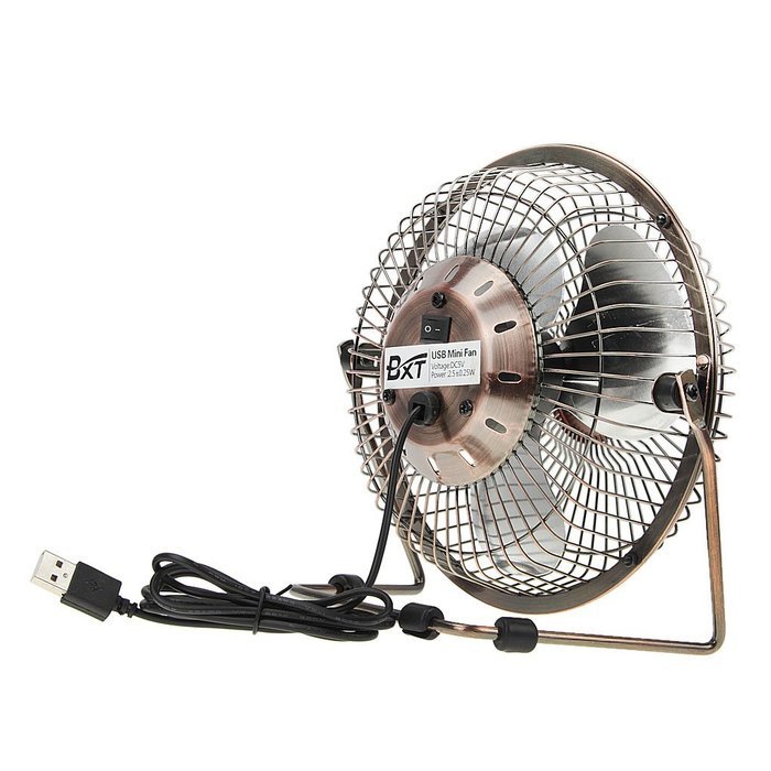 BXT 360 Degree Rotating USB Cooling Table Vintage Retro Metal Electric Home Office PC Laptop Desktop Portable... N31