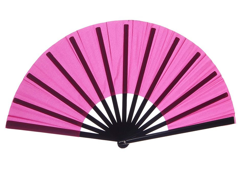 Chinese Nylon-Cloth Fan for Ladies (Black) N9