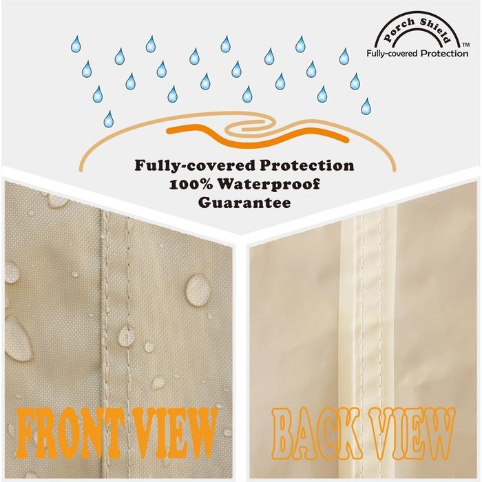 Porch Shield 100% Waterproof 600D Heavy Duty 34L x 34W x 30H inch Patio Square Air Conditioner Cover N3