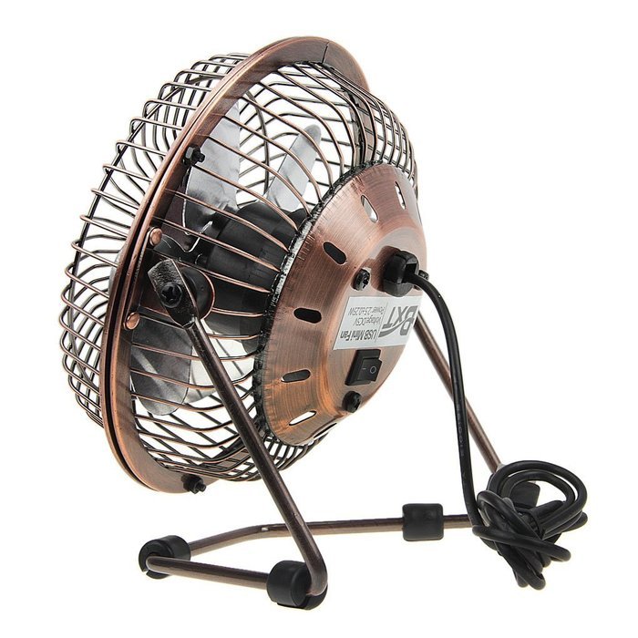 BXT 360 Degree Rotating USB Cooling Table Vintage Retro Metal Electric Home Office PC Laptop Desktop Portable... N37