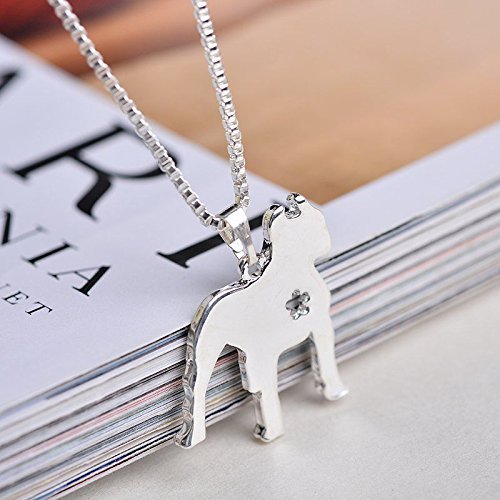 Fashion Handmade Dog Tag Hollow FlowerJewelry silver Retriever Pendant Necklace