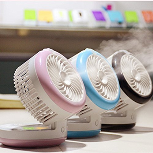 Water Mist Fan Rechargeable Misting Humidifier Fans 3colors Spraying Powerful Fan Office Desktop Mobile Power... N4