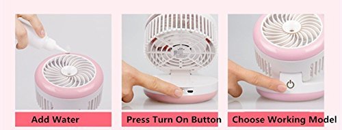 Water Mist Fan Rechargeable Misting Humidifier Fans 3colors Spraying Powerful Fan Office Desktop Mobile Power... N5