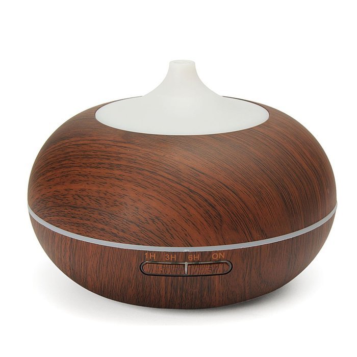Esential Oils Diffuser LuckyFine Wood Grain Aromatherapy Oil Diffuser Air Humidifier with Changing LED Light Deep... N5