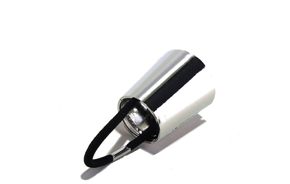 Nkisup Fashion Metal Opened Circle Cuff Ponytail Elastic Hair Band for Women (Silver) N8