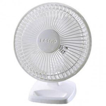 Lasko 6 Inch Personal Fan 2 Quiet Speeds and Tilts to Control Air Flow with Easy-Grip Rotary Control and No Tool...