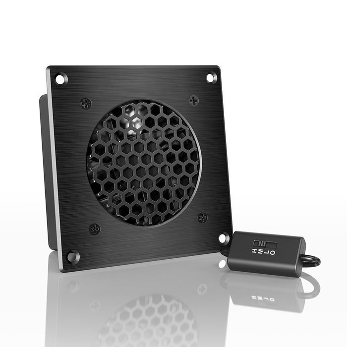 AC Infinity AIRPLATE S3, Quiet Cooling Fan System 6" with Speed Control, for Home Theater AV Cabinets N5