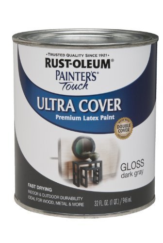 Rust-Oleum 1986502 Painters Touch Latex, 1-Quart, Dark Gray by Rust-Oleum
