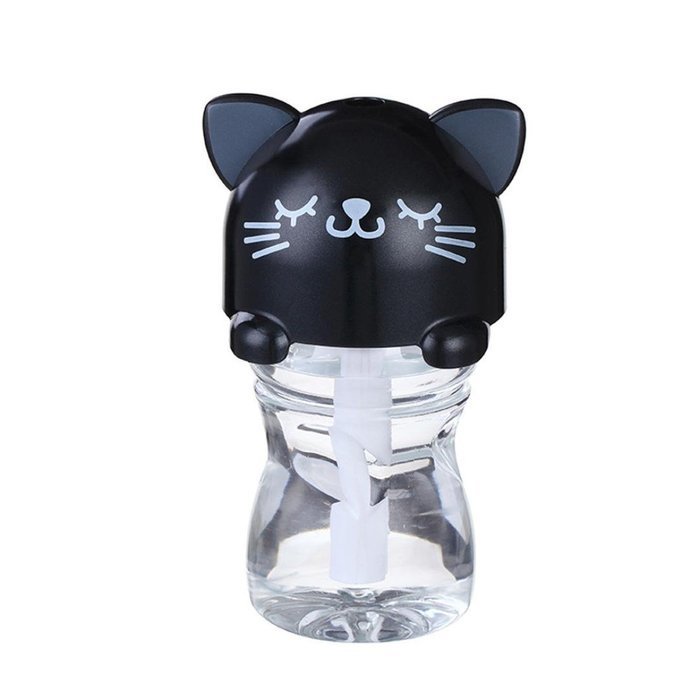 Hatop Sweet USB Mini Cartoon Bottle Cap Humidifier Office Air Diffuser (Black) N5