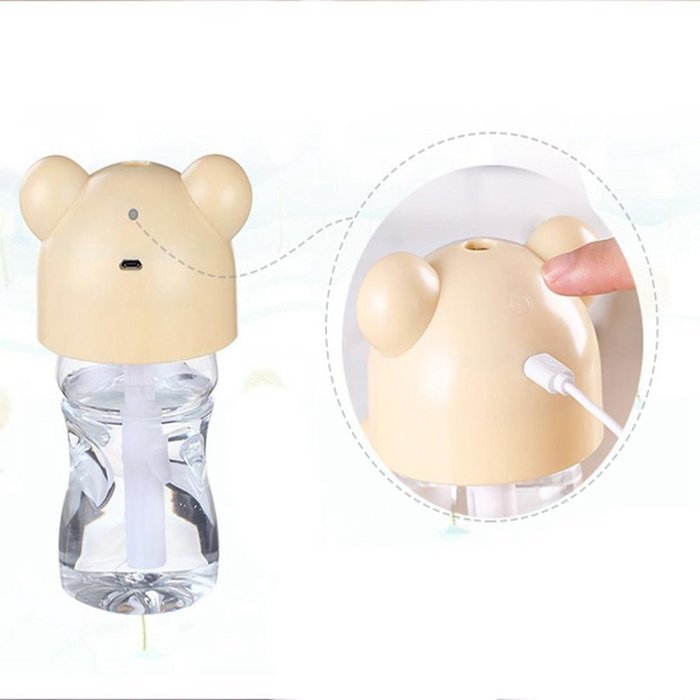 Hatop Sweet USB Mini Cartoon Bottle Cap Humidifier Office Air Diffuser (Black) N7