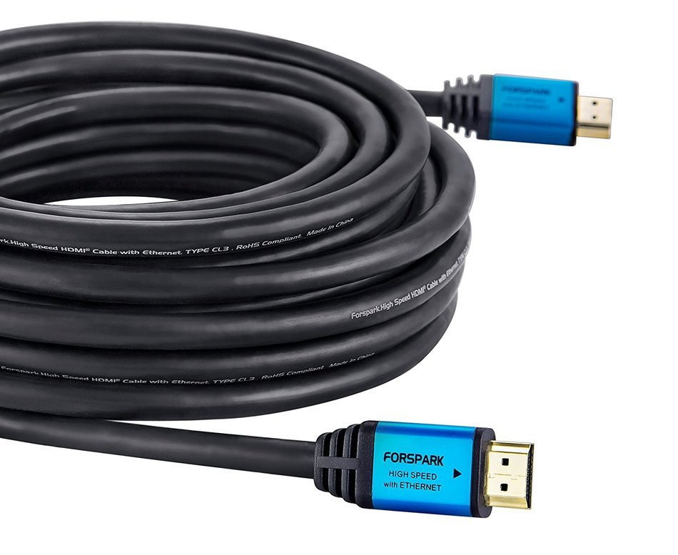 FORSPARK High Speed Ultra HDMI Cable 8ft with Ethernet ,Full HD, Supports 4K, 3D, 1080p Full HD Latest Version... N9
