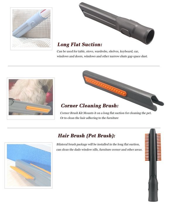 I-clean Vacuum Cleaner Accessories 8 Pcs for Replacement Dust Brush Crevice Attachments Kits, Apply to 32mm (1... N5