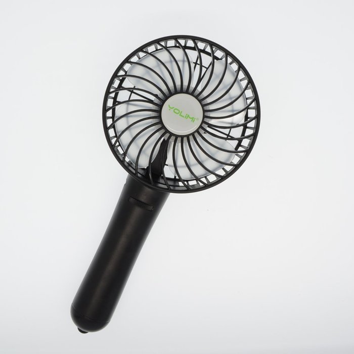 LIPPO Household USB Fan Portable Summer Cooling Fan 2-way Powered Convenient Mini Cooler (Palm-Leaf 183, Black) N23