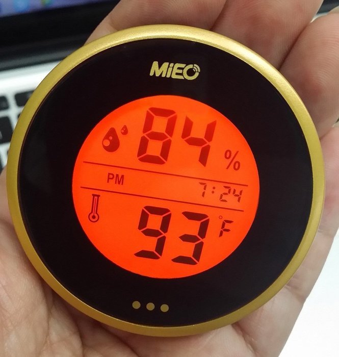 Incubator Thermometer Hygrometer with Hi/Low Memory and Touch Checking Button 2pcs Gold/Pack.Mieo (Gold2) N10