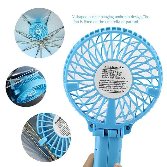 Rechargeable Fans Portable & Foldable Handheld Mini Fan Battery Operated Cooling Fan with 18650 Battery, Electric... N17