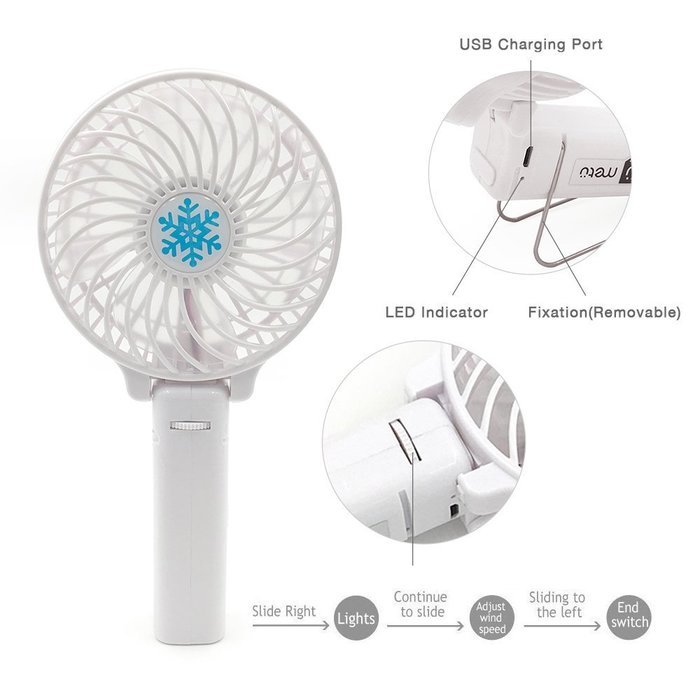 Rechargeable Fans Portable & Foldable Handheld Mini Fan Battery Operated Cooling Fan with 18650 Battery, Electric... N22