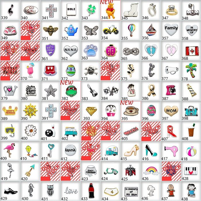 HotBuyKing TM: A Cross Locket With 5 Floating Charms N5