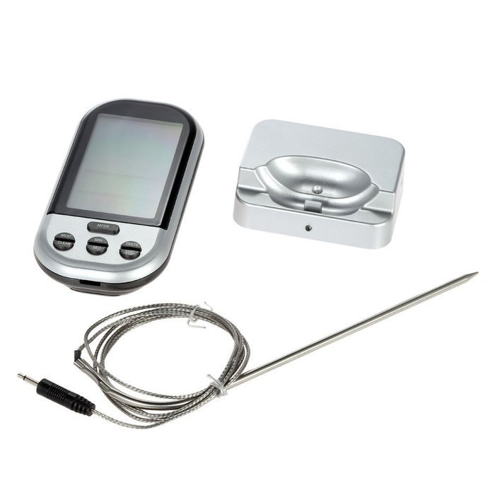 Hense Digital Precision Meat Thermometer for Cooking BBQ Grill,Oven Wireless Countdown Stainless Steel Probes... N19