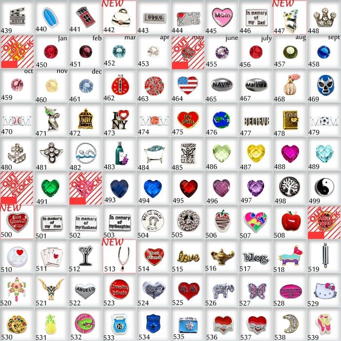 HotBuyKing TM: A Cross Locket With 5 Floating Charms N6