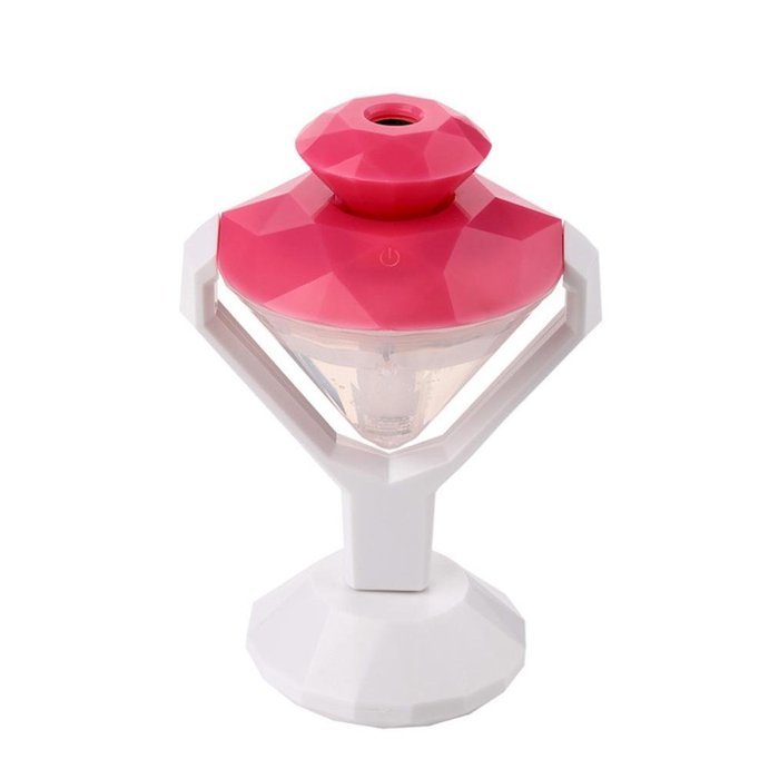 DZT1968 USB Diamond Shape Mini Humidifier Manufacturer Of Diffuser Mist Air Purifier (Pink) N10