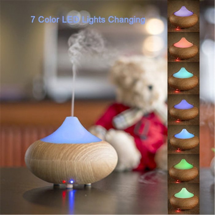 Essential Oil Diffuser,EVELTEK Wood Grain Cool Mist Portable Aromatherapy Air Humidifier,7 Colors Changing LED... N8