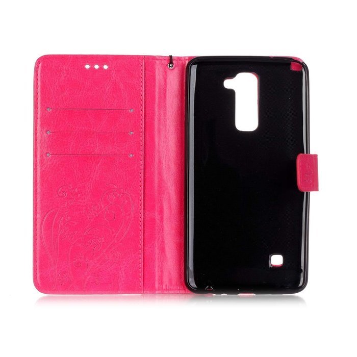 Spritech(TM) Pu Leather Bling Phone Case For LG G Stylo 2 LS775/LG Stylus 2 K520,Handmade Crystal Accessary Flower... N29