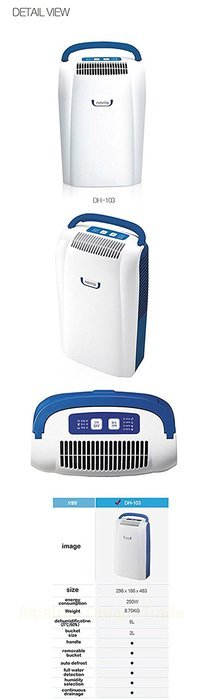 Novita Dh-103 Dehumidifier Humidity Control Low Noise White Color N8