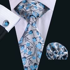 Dan Smatree Menโ&euro;s Silk Neckties Tie and Hanky and Cufflinks Sets N2