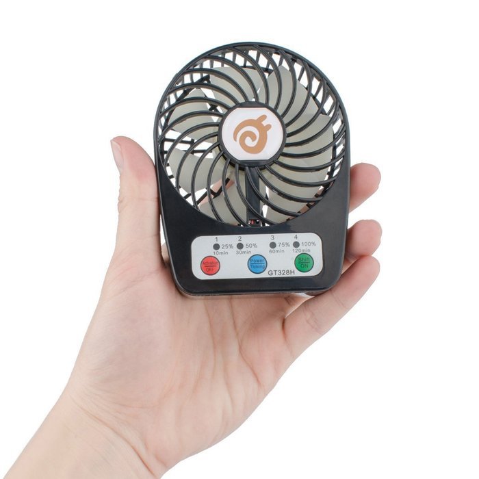 D-FantiX 3-inch Mini Portable Fan 4 Speeds Rechargeable USB Desktop Fan Personal Fan Small Handheld Fan Battery... N18