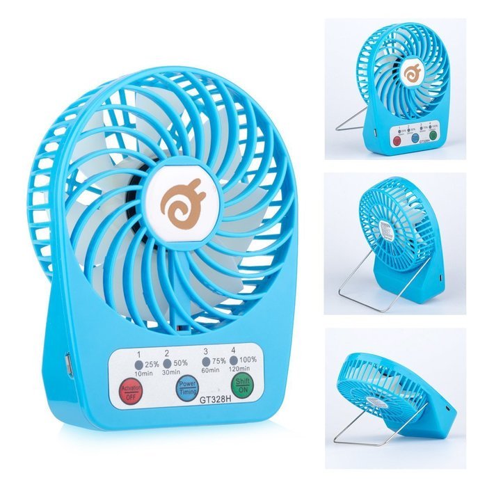 D-FantiX 3-inch Mini Portable Fan 4 Speeds Rechargeable USB Desktop Fan Personal Fan Small Handheld Fan Battery... N19