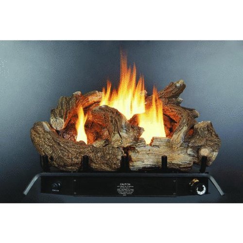 Kozy World, GLD2450 Fireplace Log Set, Vent-Free, Dual Fuel, 24 Inch