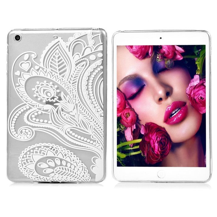 YOKIRIN iPad Mini1/2/3 Case, Fashion Printed Series Slim Fit Shock-absorption Flexible Clear Hybrid Soft TPU Rubber... N30