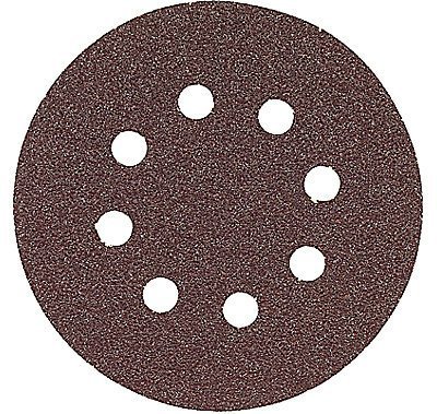 Bosch SR5R085 5 Hook & Loop Sanding Disc, 8-Hole, Red, 80 Grit (50 Pack) by Bosch
