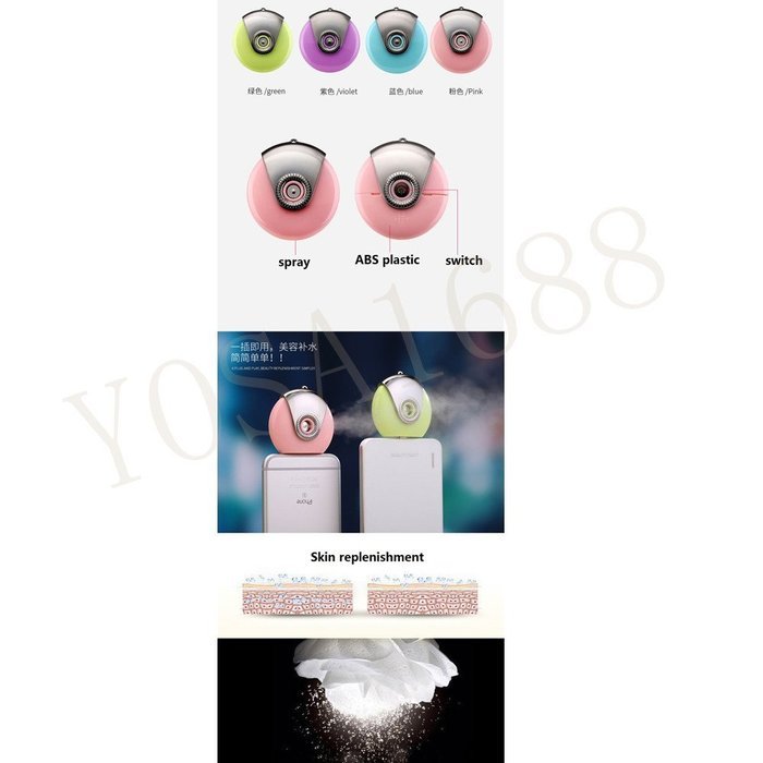 YOSA Mini phone Humidifier Aromatherapy essential oil diffuser and Mist Maker Fogger Beauty replenishment ,for... N6