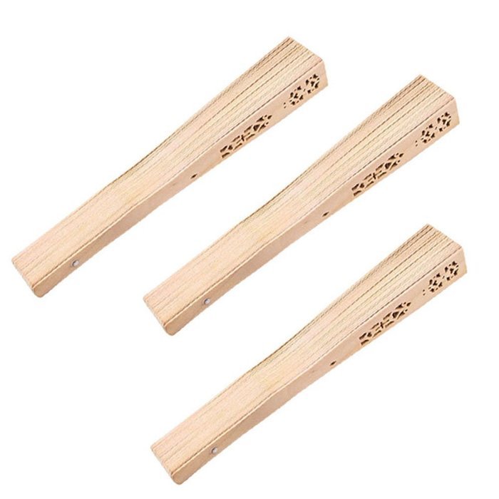 BleuMoo Chinese Fans Chinese Sandalwood Scented Wooden Openwork Folding Fan N9