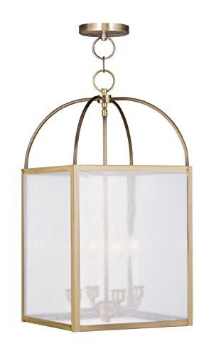 Livex Lighting 4046-01 Milford 4-Light Chain Hang, Antique Brass by Livex Lighting