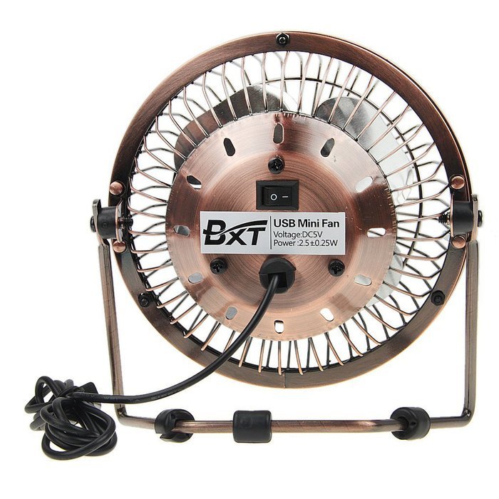 BXT 360 Degree Rotating USB Cooling Table Vintage Retro Metal Electric Home Office PC Laptop Desktop Portable... N48