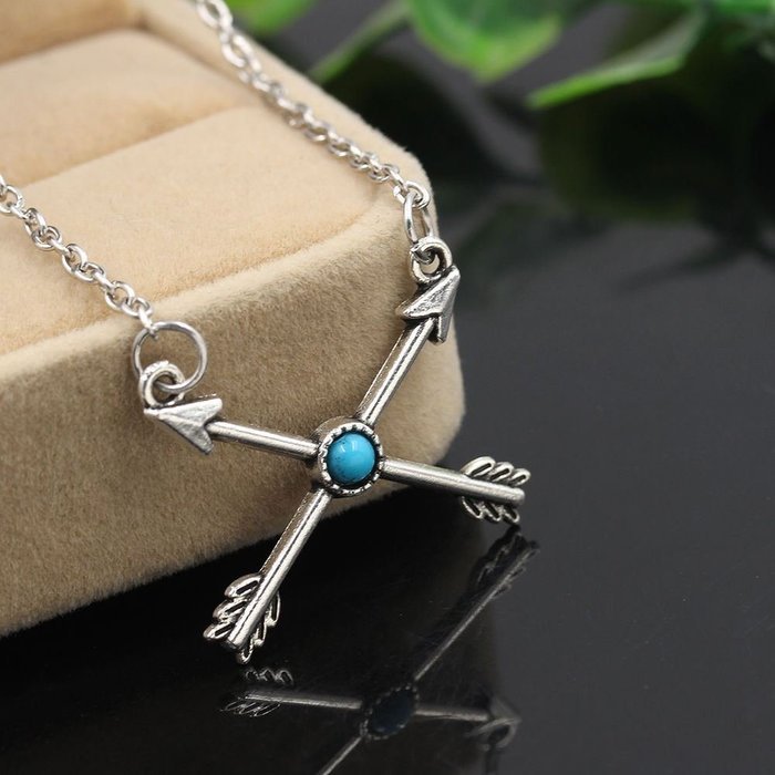 Retro Women Cupid Match-Up Antique Silver Stone Pendant Bib Statment Necklace N2