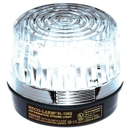 SECO-LARM SL-126Q/C Clear Security Strobe Light by Alarm Center