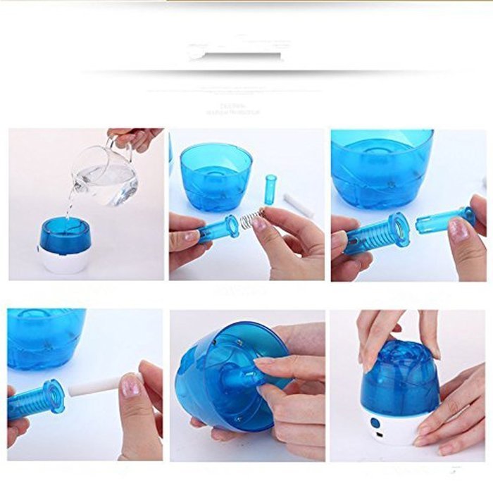 JoJoauto Mini USB Desk Roses Dazzle Humidifier Freshener Household Office Home Air Cleaner Purifier (Purple) N9