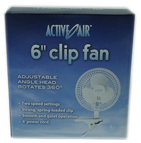 Active Air Fan - (2) Hydrofarm ACFC6 6" Clip On Office Kitchen Hydroponics Grow Fans N2