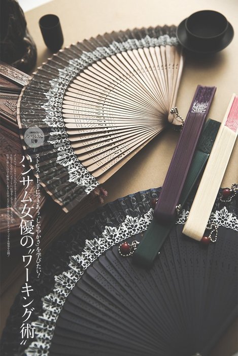 Lucky Gourd Japanese Silk Hand-crafted 8.2" Folding Fan (Black) N3