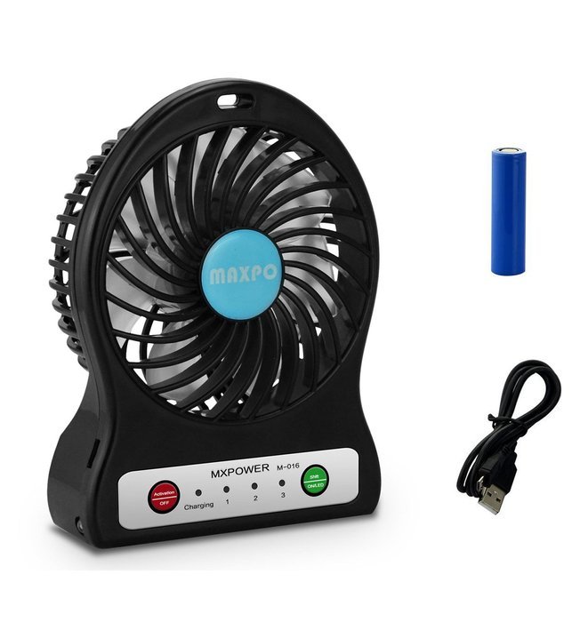 Number-One Portable Mini Fan 3.5-inch 3 Speeds Electric Desktop Fan Rechargeable Battery/ USB Powered Personal... N3
