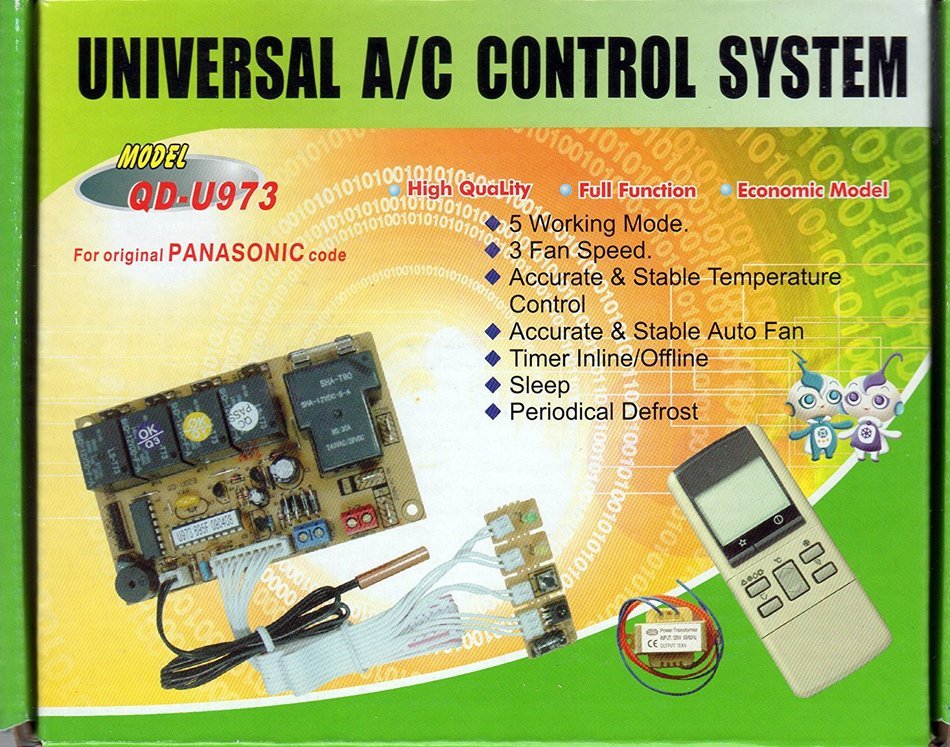 UNIVERSAL DUCTLESS MINI-SPLIT AC CONTROL SYSTEM W/REMOTE & SENSORS N3