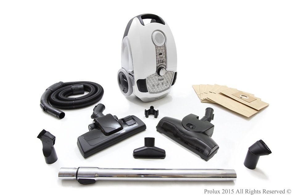 Tritan Canister Vacuum HEPA Sealed Hard Floor Vacuum Color: White N5