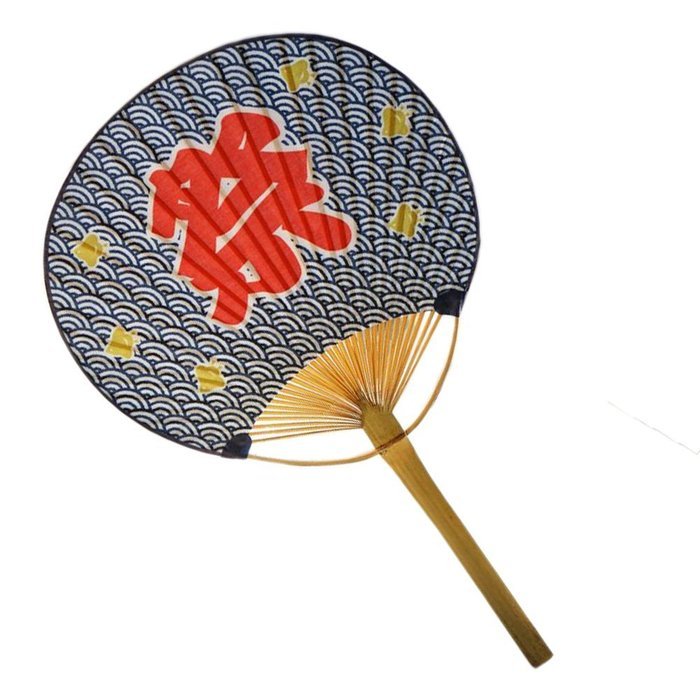Japanese Style Beautiful Hand Held Fan Wood Handle Hand Fan, No.7